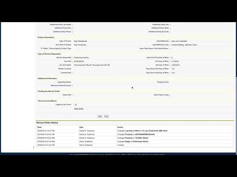 How to View a Service Order with Lien Management Tool